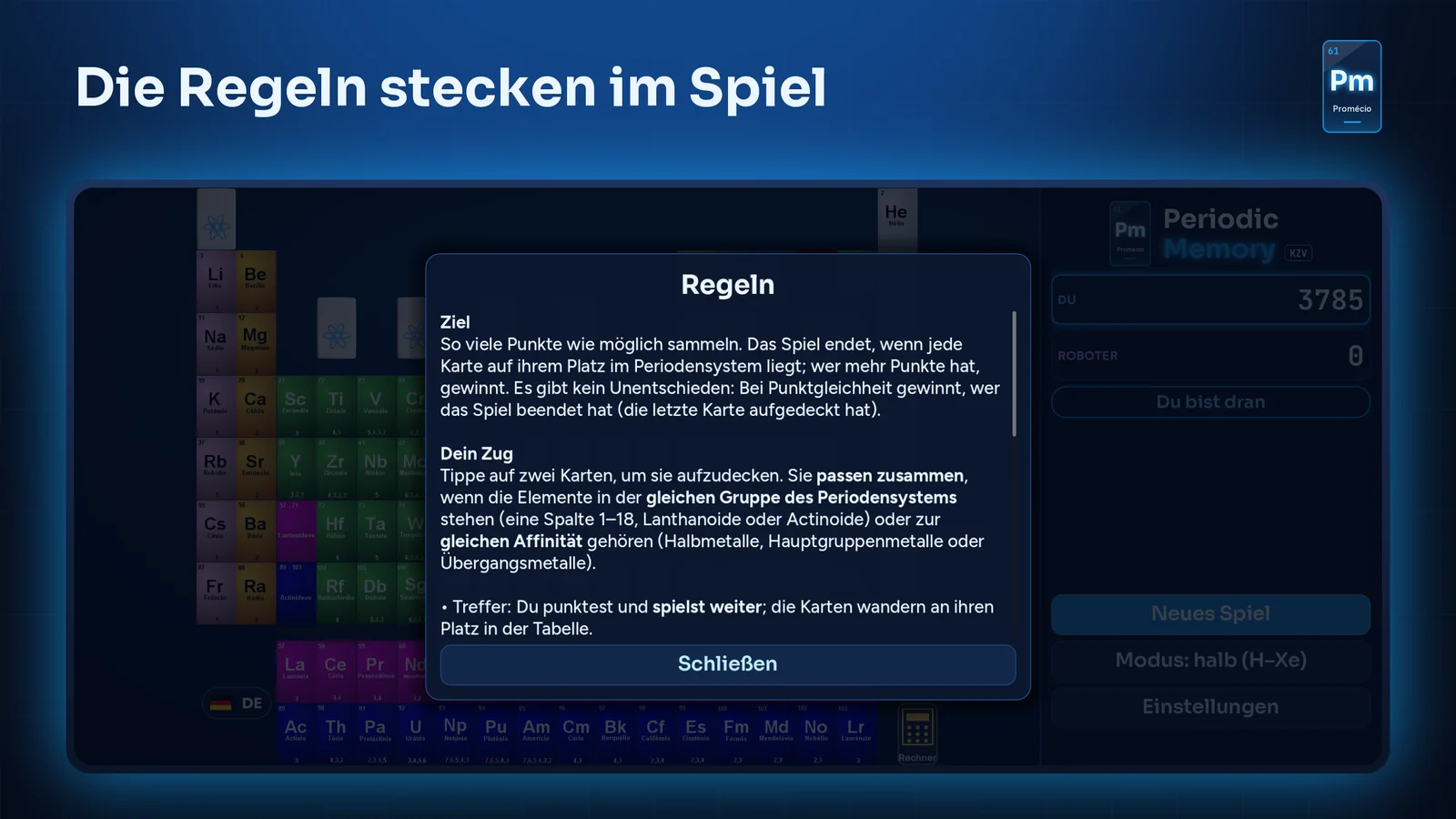 Die Regeln, im Spiel erklärt