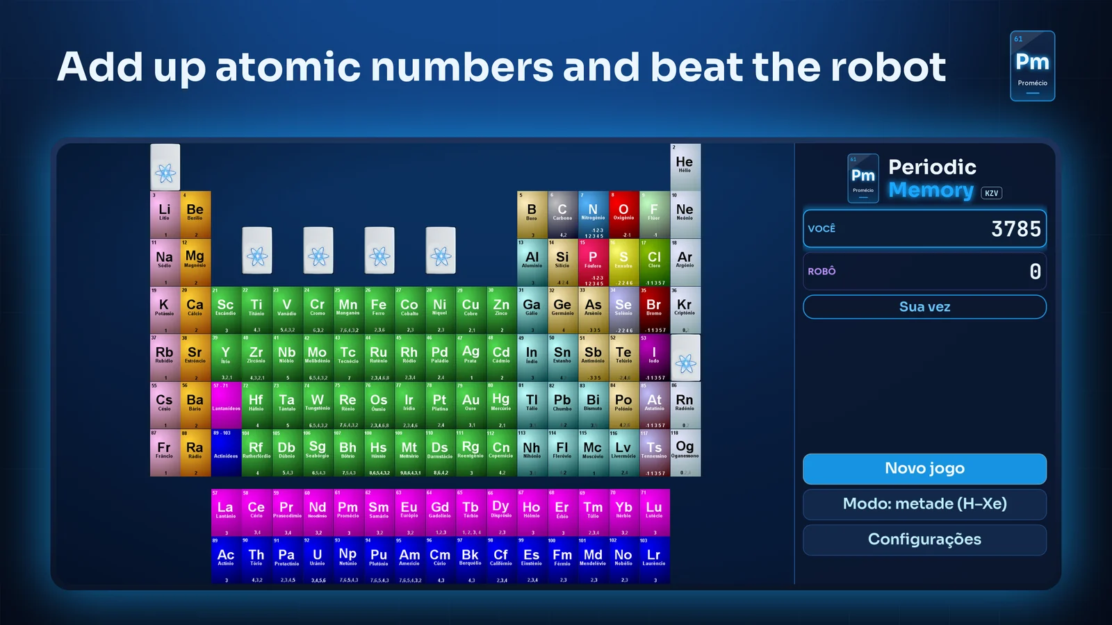Near the end: adding atomic numbers against the robot